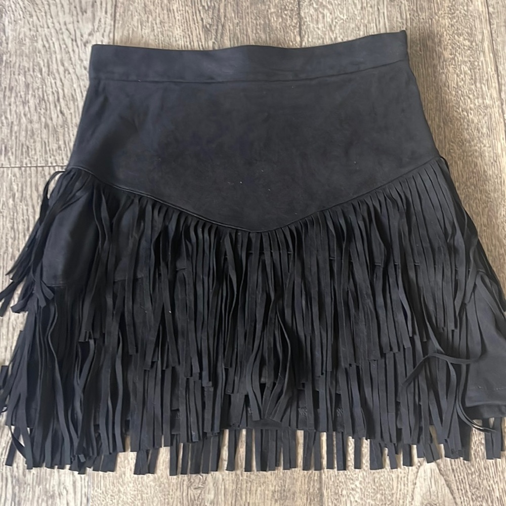 Western fringe skirt